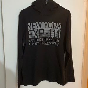 Black Express Men’s hooded long sleeve shirt